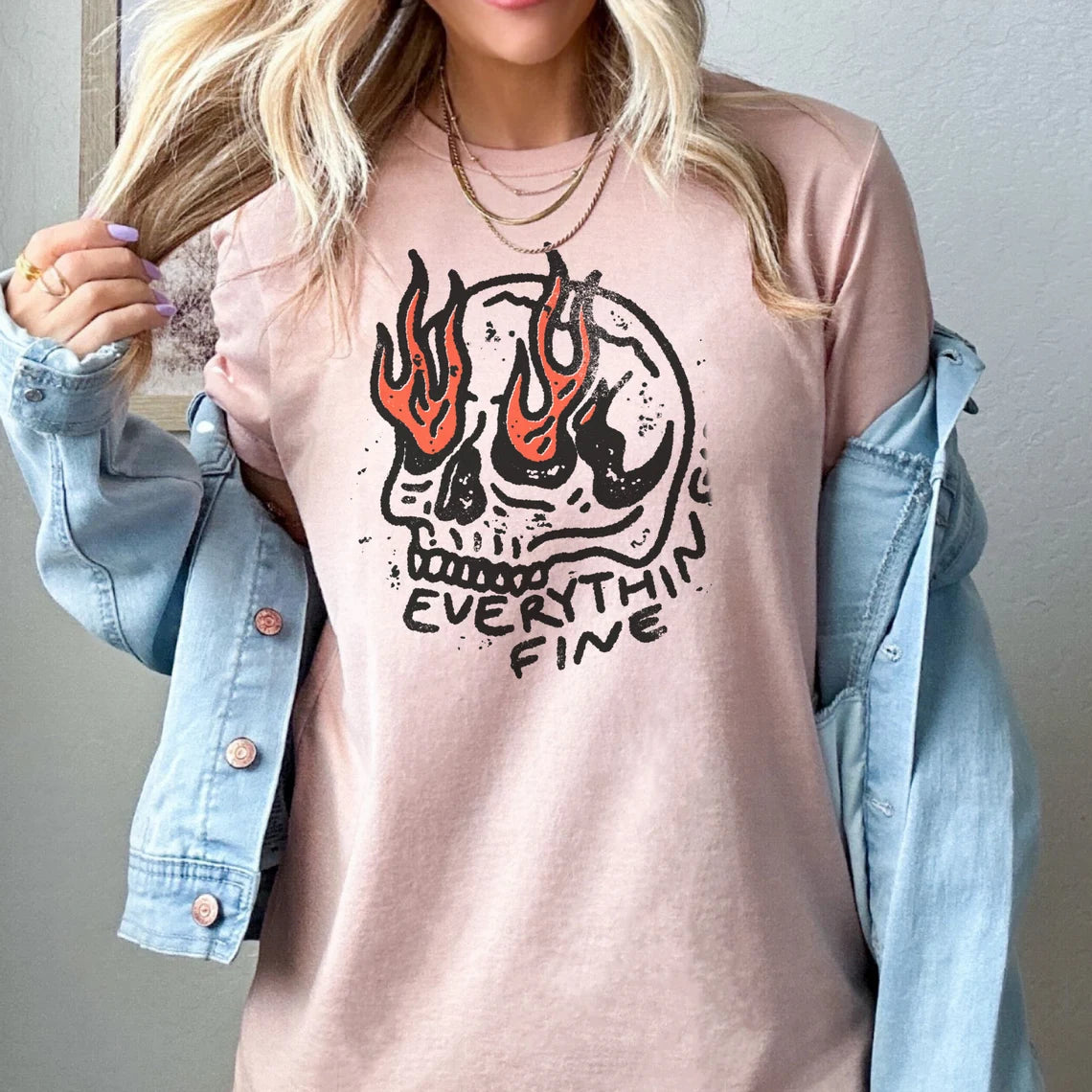 I'm Fine Tee Vintage Sublimation Sarcastic Everything Fine T-Shirt