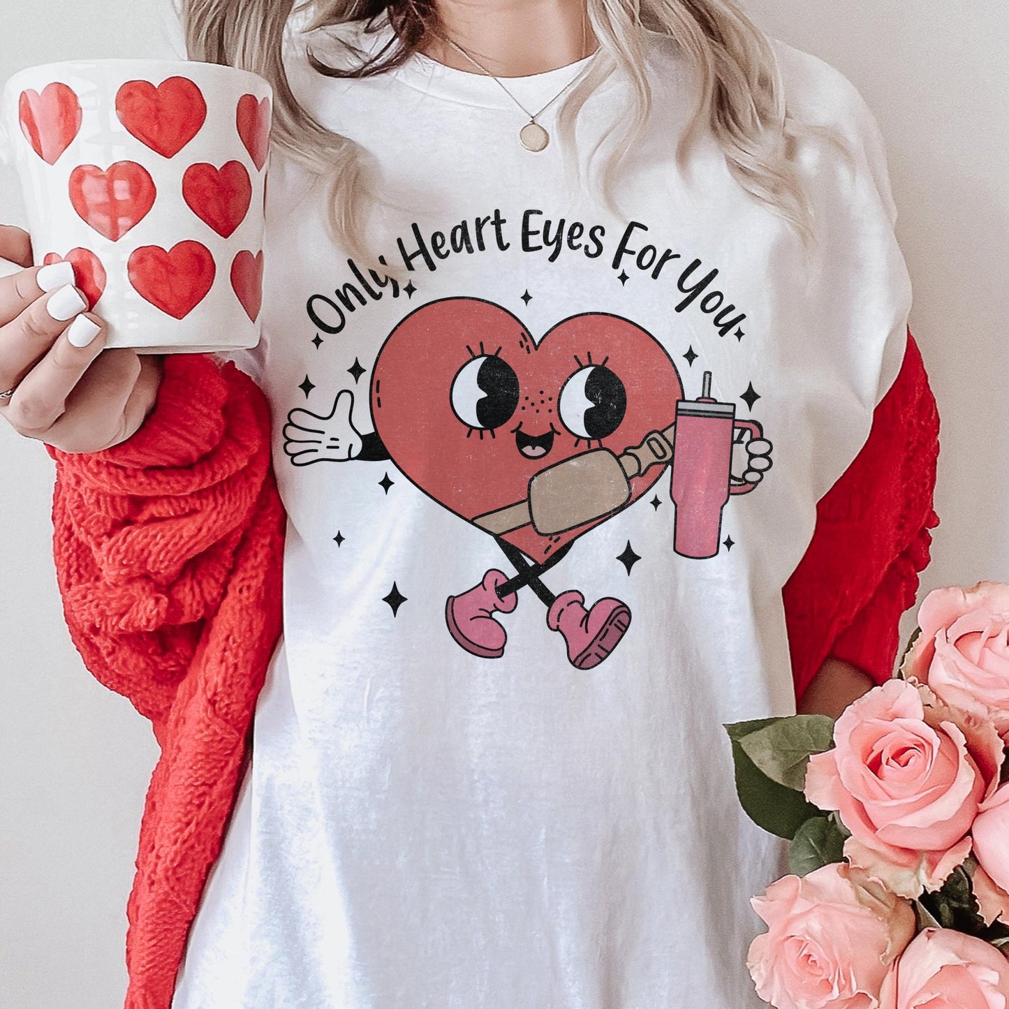 Only Heart Eyes For You Tshirt Small - 3X Valentines Heart T-Shirts Love Sublimation Tee Womans Heart TShirt