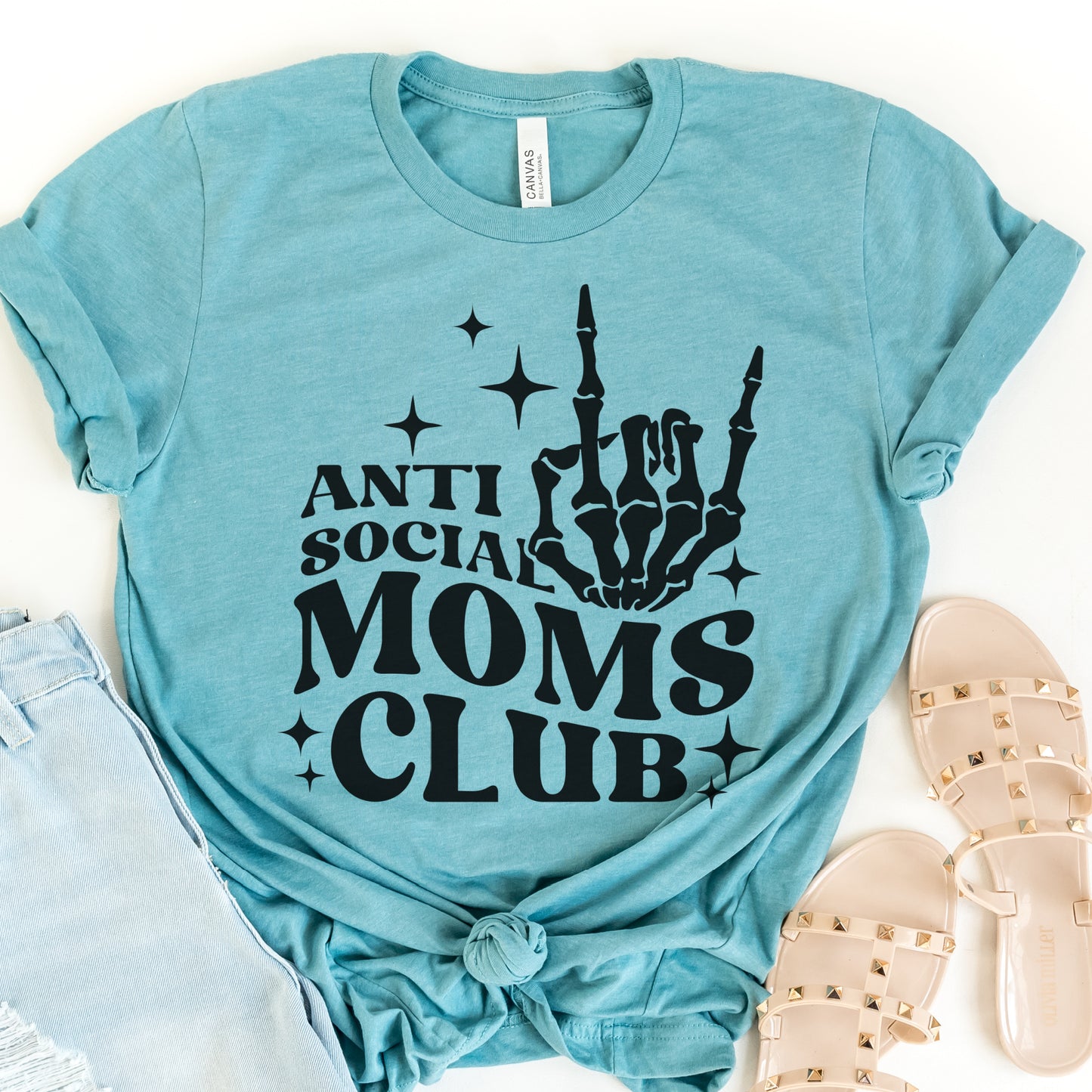 Copy of Sarcastic Tee Moms Club Tshirt Anti Social Moms Club T-Shirt Adult Small Thru XXL