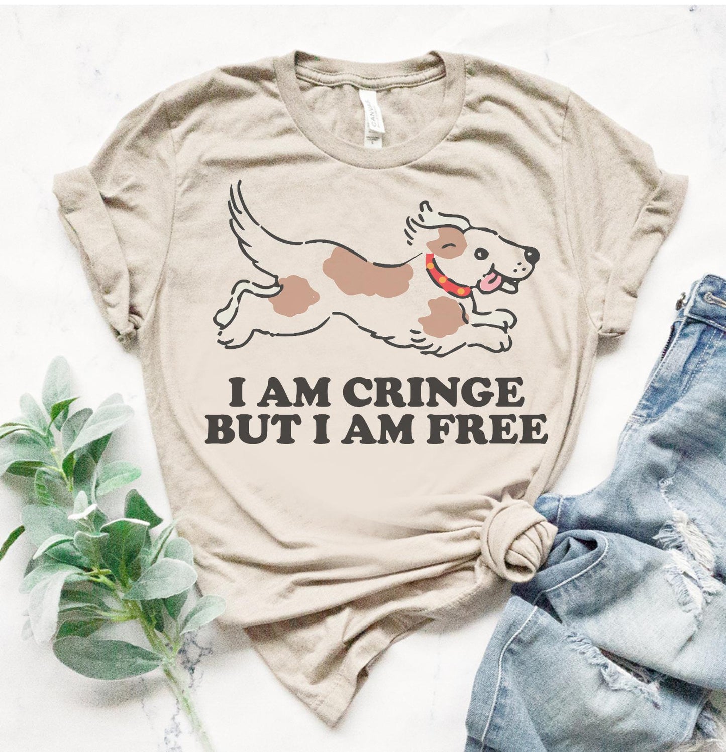 Cringe T-Shirt Dog Sarcastic T-Shirt