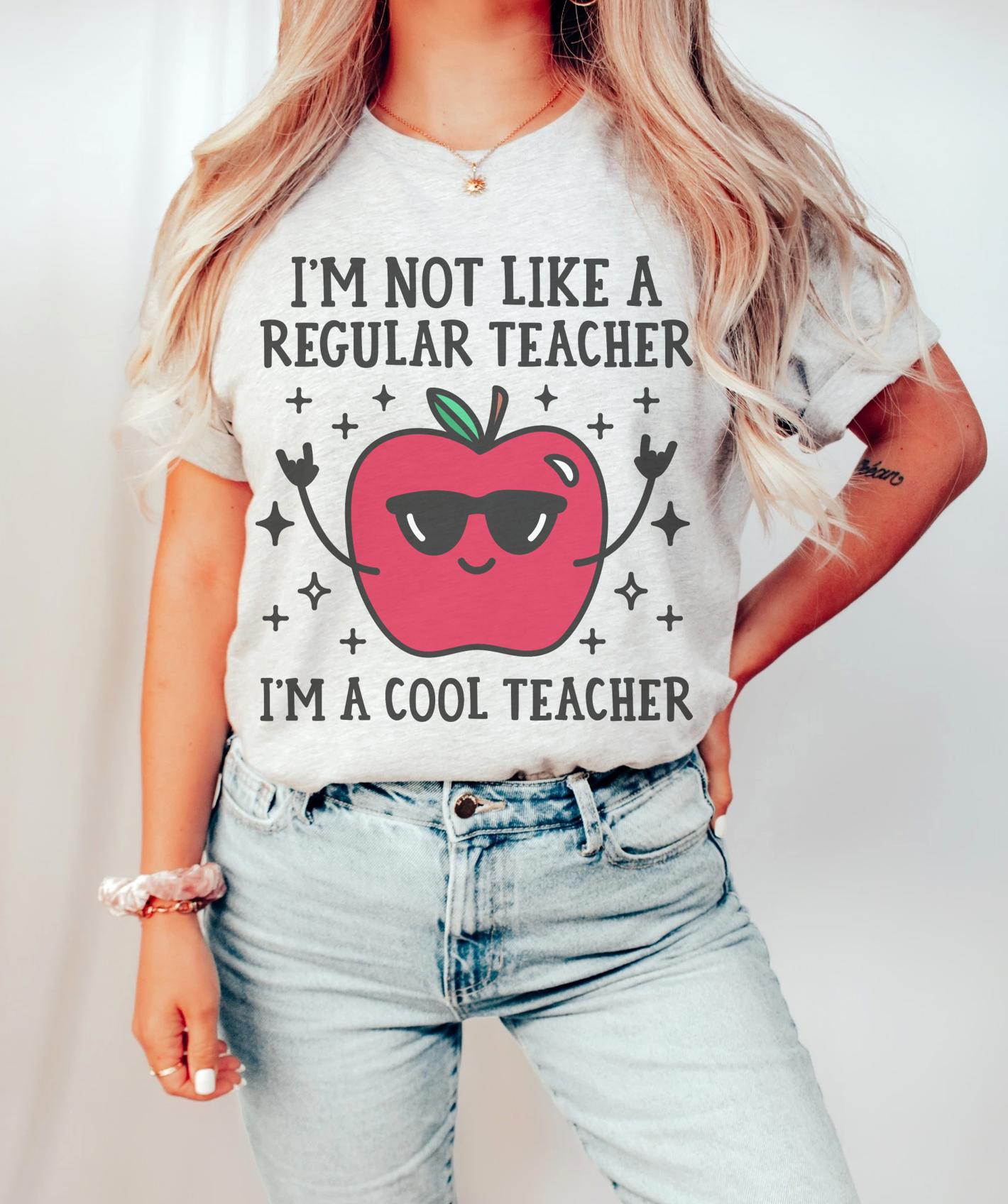 Cool Teacher T-Shirt Teaching Class Tshirt School Teach Tee Soft Print T-Shirt Comfy Oversized Tshirt Cozy Teacher Tee