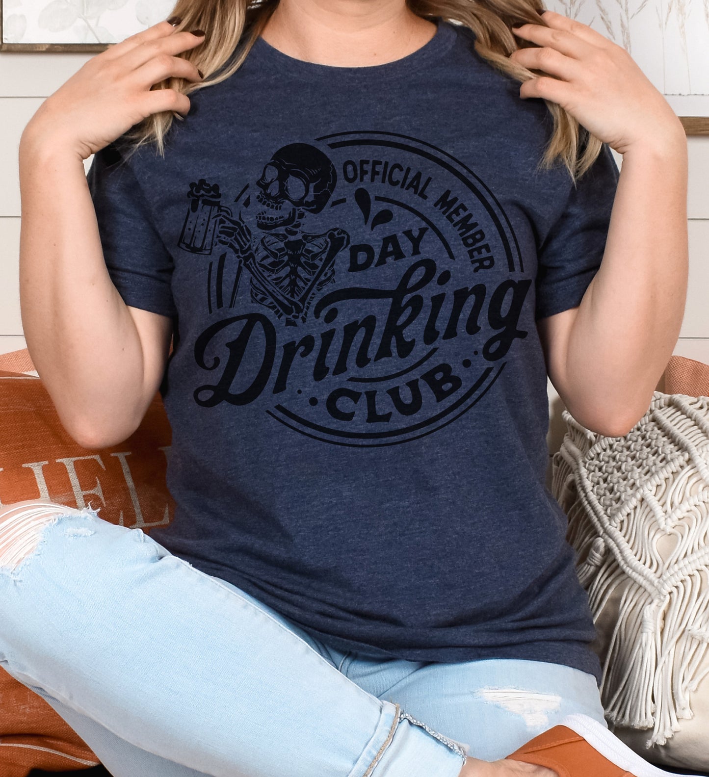Day Drinking Club T-Shirt Sarcastic Funny Tshirt Hilarious Sarcasm Tee Funny Sarcastic Shirt