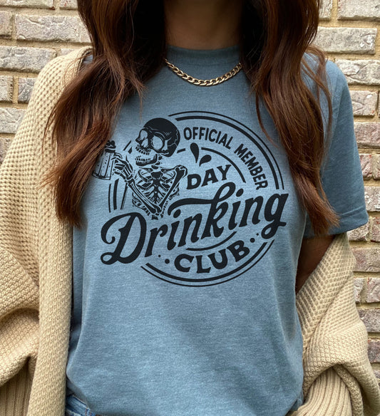 Day Drinking Club T-Shirt Sarcastic Funny Tshirt Hilarious Sarcasm Tee Funny Sarcastic Shirt