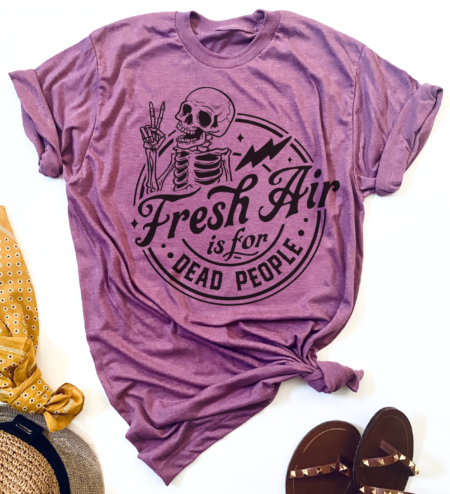 Fresh Air is for Dead People T-Shirt Funny Sarcastic Tshirt Funny Sarcasm Tee Fun Hilarious Shirt Adult Small thru XXLarge