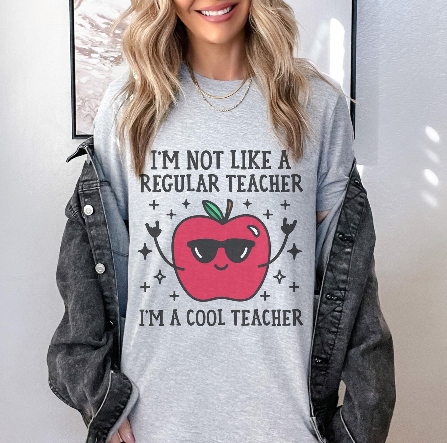 Cool Teacher T-Shirt Teaching Class Tshirt School Teach Tee Soft Print T-Shirt Comfy Oversized Tshirt Cozy Teacher Tee