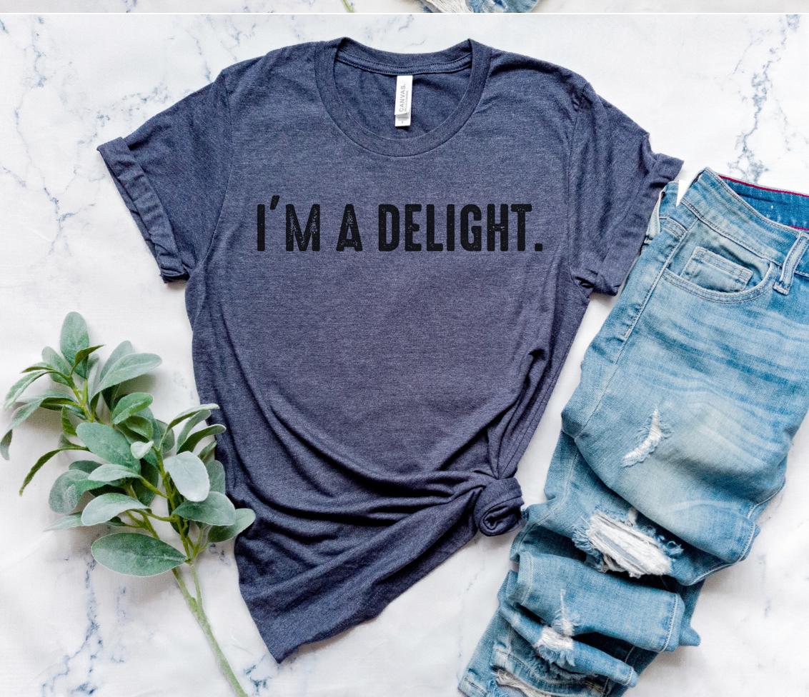 I'm A Delight Sarcastic Short Sleeve Tshirt