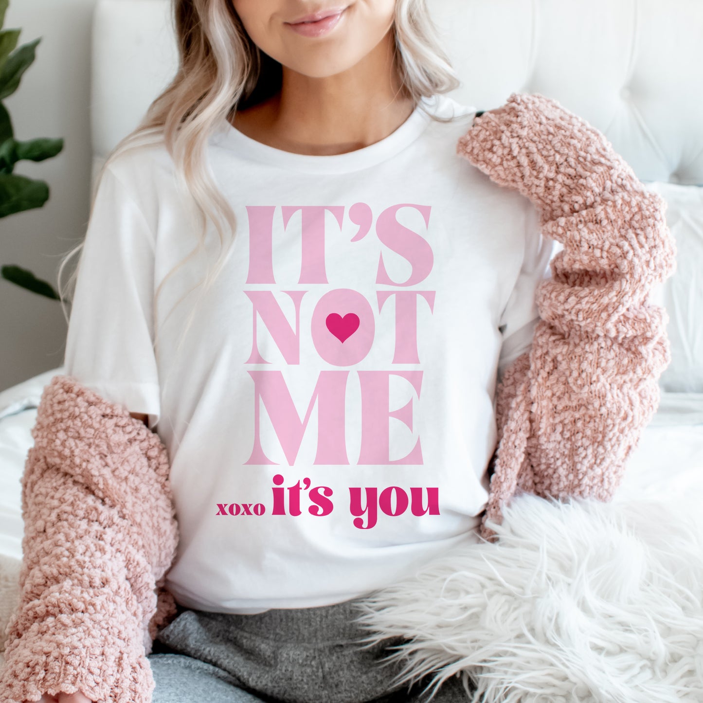 Its Not You Its Me T-Shirt Funny Sarcastic Tshirt Valentines Day Tee Funny Valentines Shirt Soft Print T-Shirt Fun Vday Tshirt Sublimation Print Tee