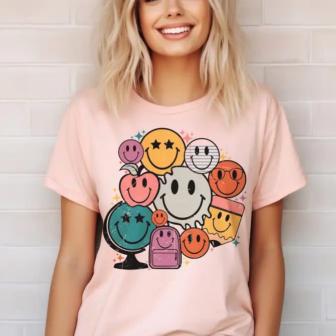 Fun School Collage T-Shirt Teacher Gift Tshirt Gift For Teacher Tee School Collage Shirt Teacher Collage T-Shirt Soft Print Tshirt Sublimation Print Tee