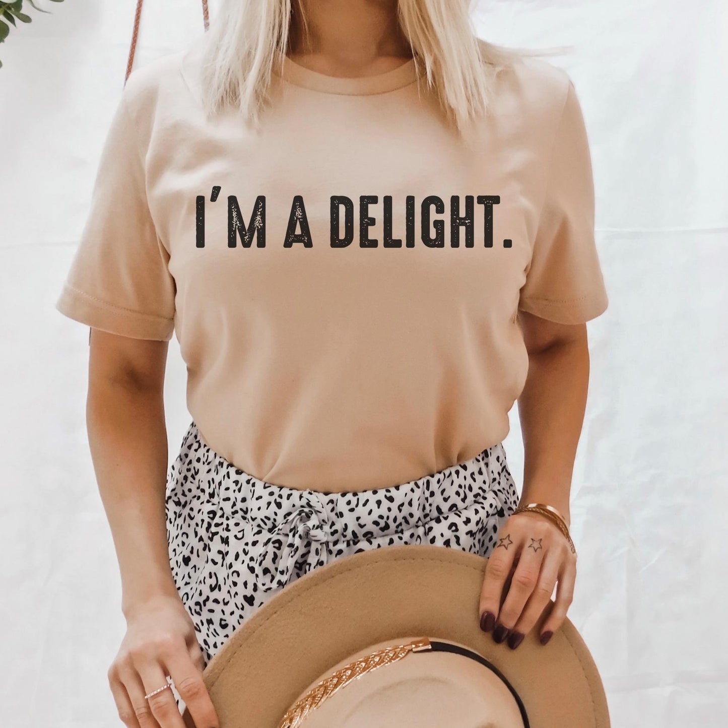 I'm A Delight Sarcastic Short Sleeve Tshirt