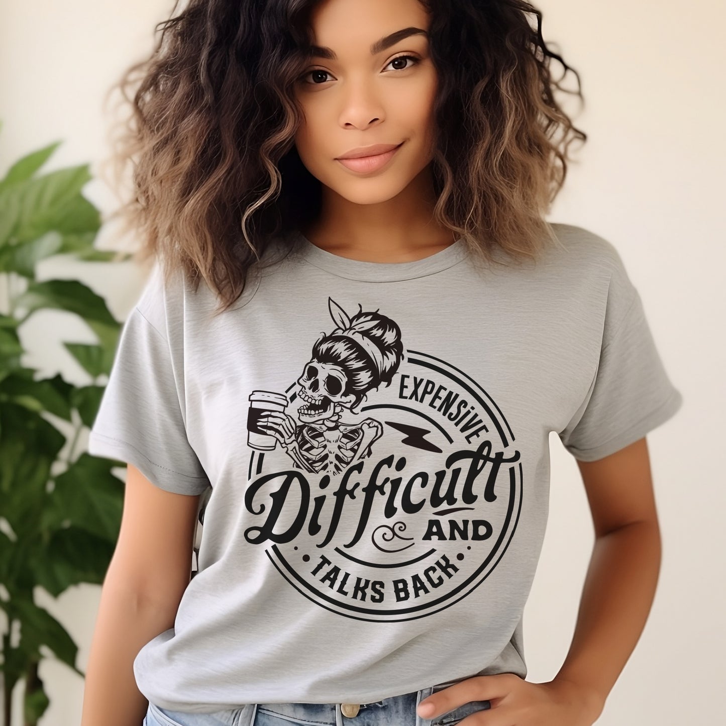 Expensive and Difficult T-Shirt Talks Back Tshirt Funny Sarcastic Tee Soft Print Shirt Sarcasm Fun T-Shirt Sublimation Print Tee