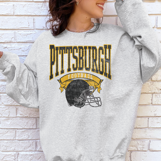 Vintage Football Sweatshirt Hometown Pullover City Football Retro Sweatshirt Casual Fabric