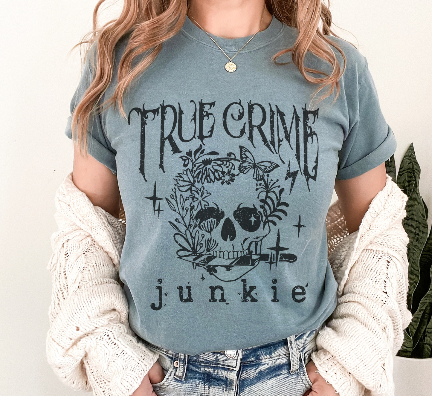 True Crime Junkie T-Shirt Crime Show Tshirt TV Series Tee Soft Print Shirt Crime Junkie T-Shirt Sublimation Print Shirt