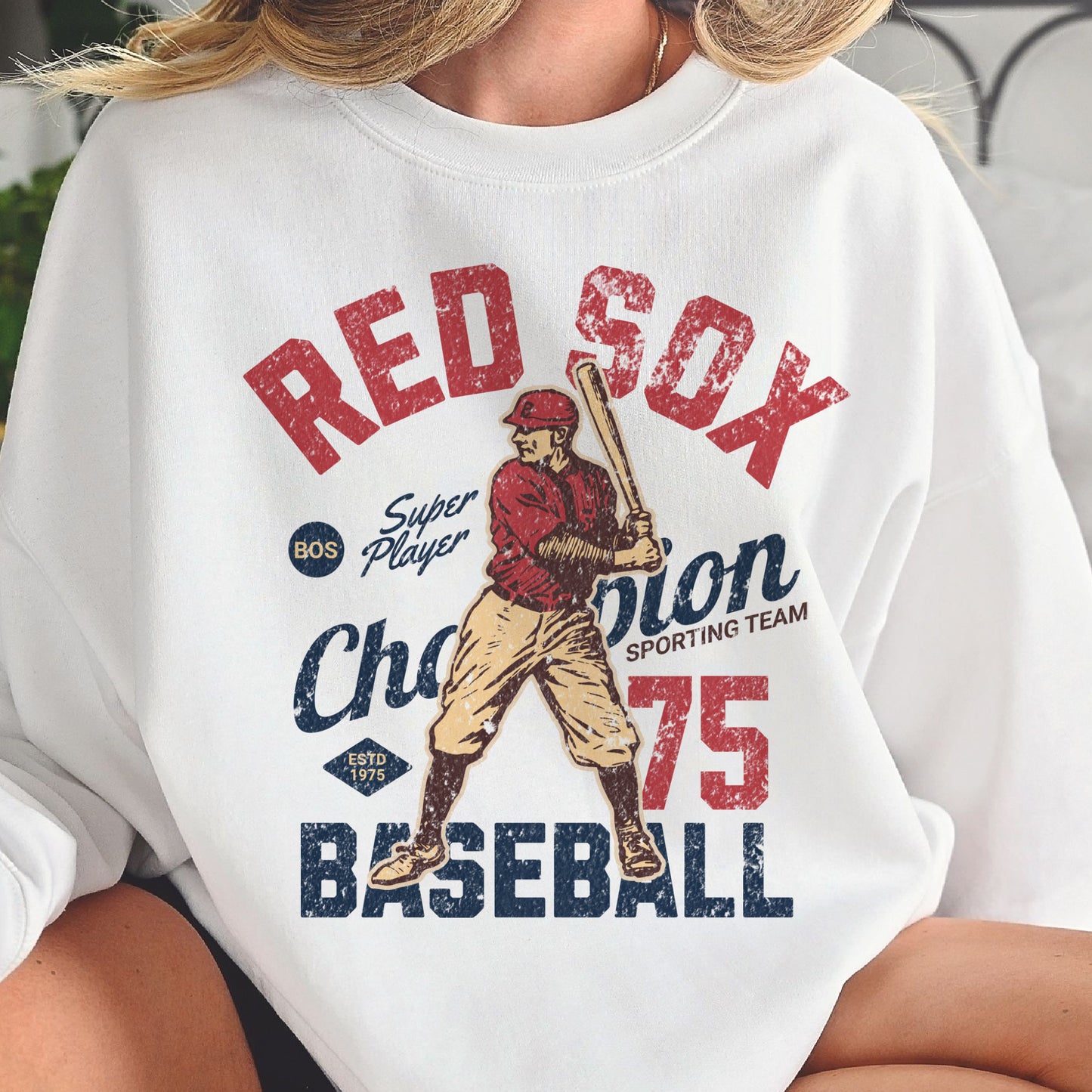 Vintage Baseball White Sweatshirts Baseball Team Sweatshirt Baseball Sports Pullovers Baseball Team Sweatshirts Mens Sports Pullovers Womens Baseball Tops