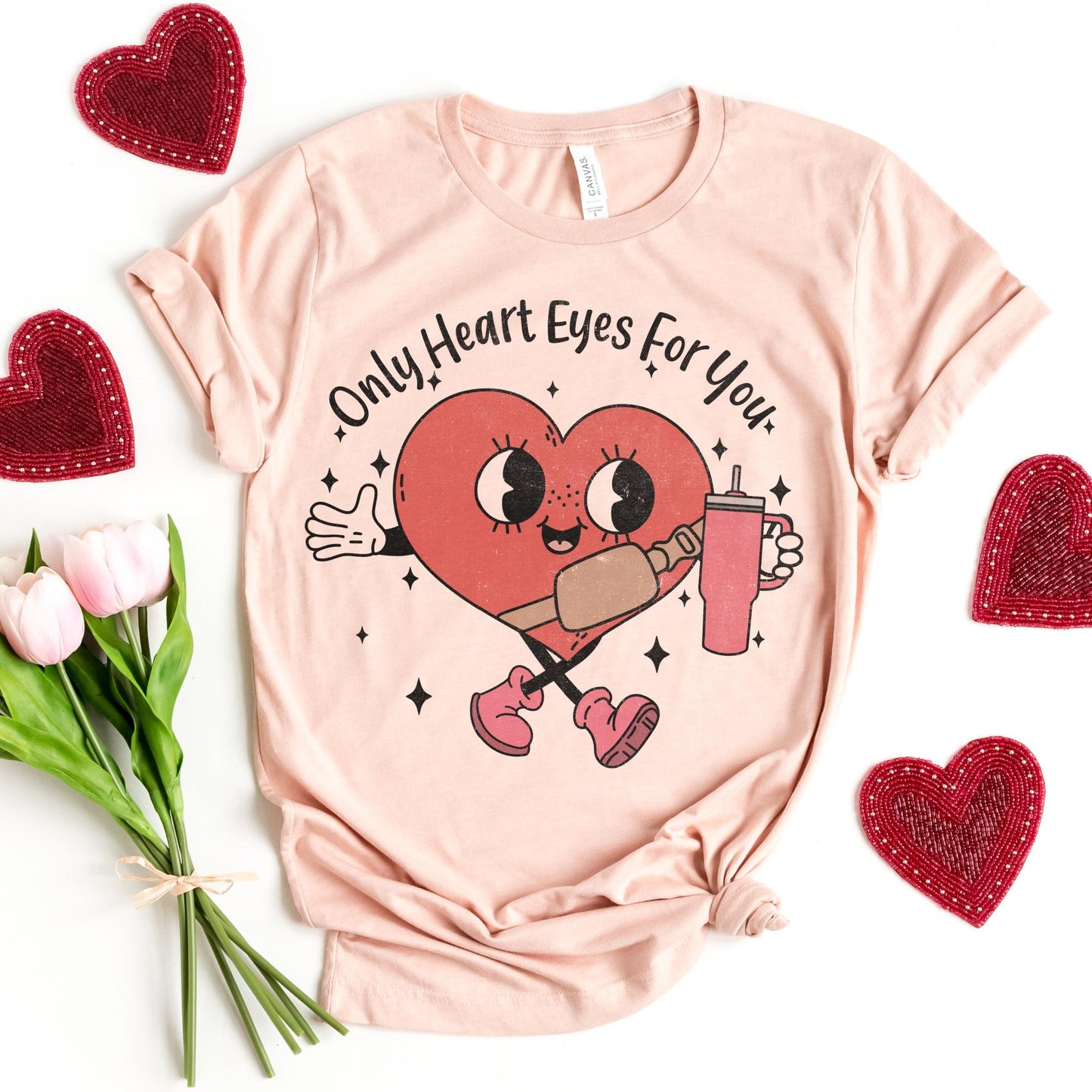 Only Heart Eyes For You Tshirt Small - 3X Valentines Heart T-Shirts Love Sublimation Tee Womans Heart TShirt