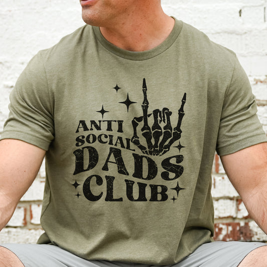 Sarcastic Tee Dads Club Tshirt Anti Social Dad Club T-Shirt Adult Small Thru XXL