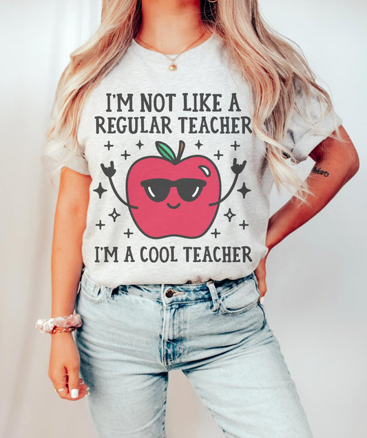 Cool Teacher T-Shirt Teaching Class Tshirt School Teach Tee Soft Print T-Shirt Comfy Oversized Tshirt Cozy Teacher Tee