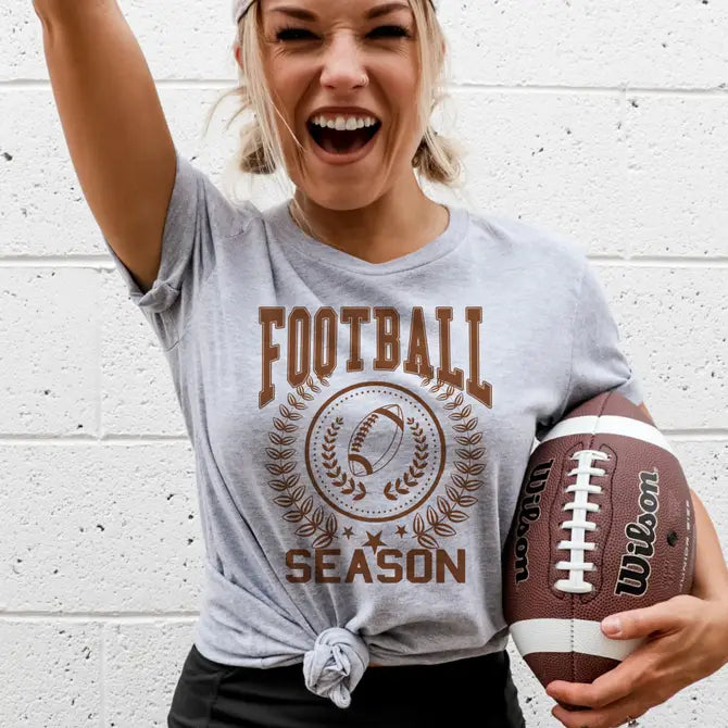 Football Season T-Shirt Vintage Style Tshirt Football Classic Tee Classic Sports Shirt Soft Print T-Shirt Sublimation Print Tshirt