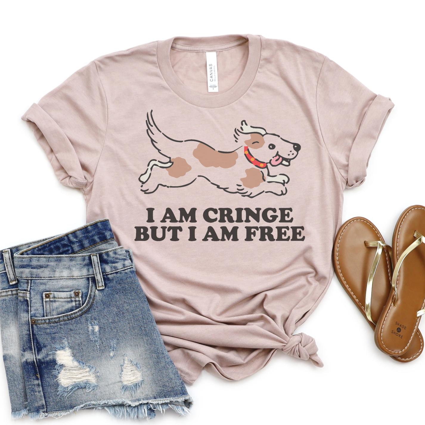 Cringe T-Shirt Dog Sarcastic T-Shirt