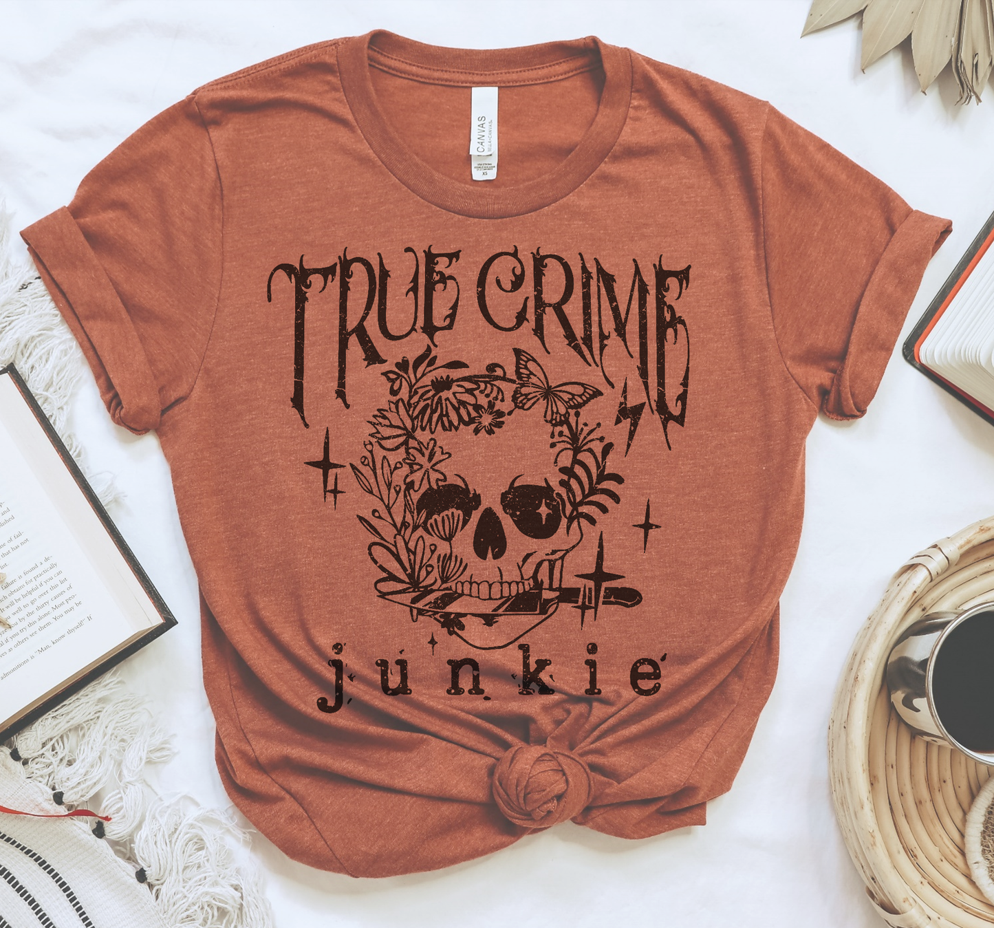 True Crime Junkie T-Shirt Crime Show Tshirt TV Series Tee Soft Print Shirt Crime Junkie T-Shirt Sublimation Print Shirt