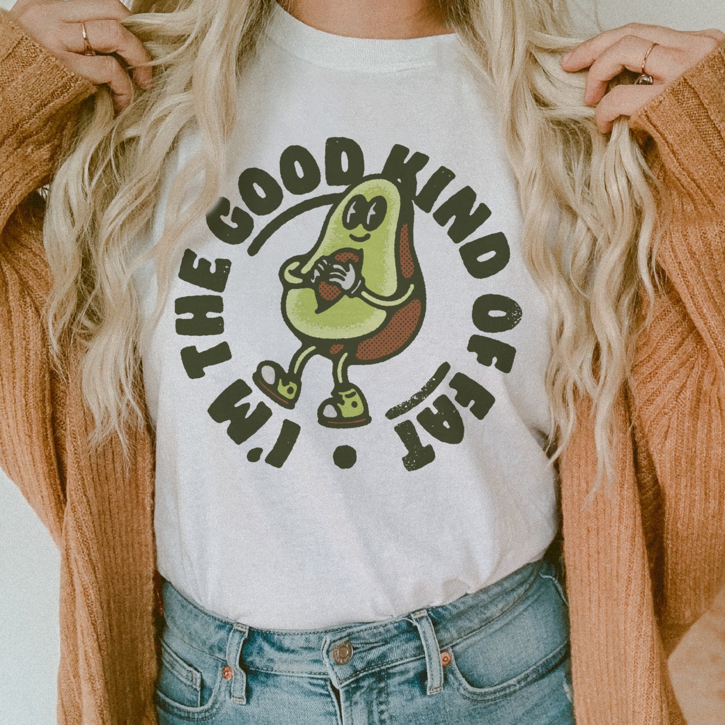 Good Kind of Fat T-shirt Avocado Funny Tshirt Funny Humorous Shirt Sarcastic Humor Tee Sarcasm Hilarious T-Shirt Soft Print Tee Sublimation Print Shirt