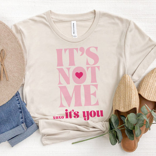 Its Not You Its Me T-Shirt Funny Sarcastic Tshirt Valentines Day Tee Funny Valentines Shirt Soft Print T-Shirt Fun Vday Tshirt Sublimation Print Tee