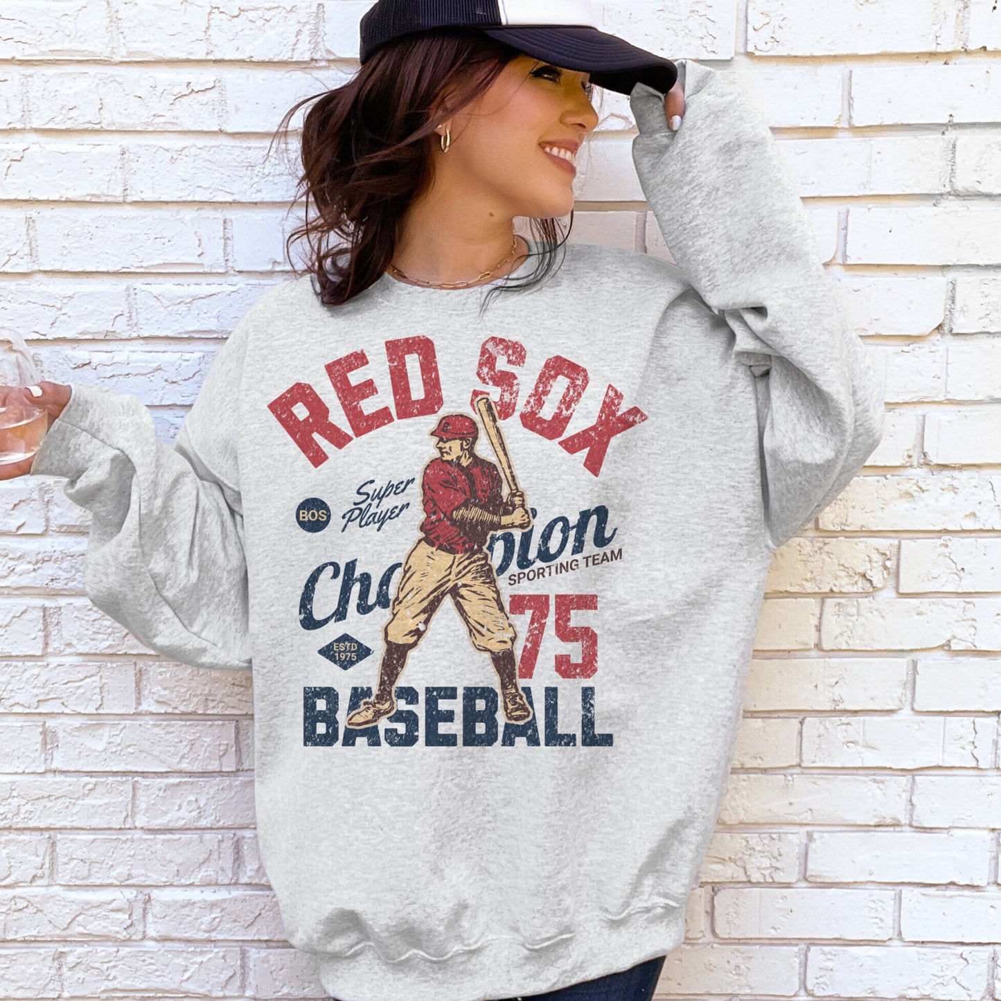 Vintage Baseball Ash Sweatshirts Baseball Team Pullover Baseball Sports Sweatshirts Baseball Team Pullover Mens Sports Sweatshirts Womens Baseball Tops